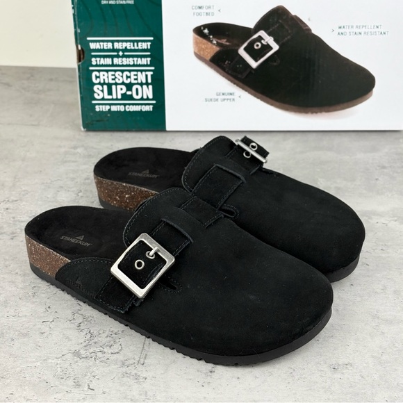 Staheekum Shoes - Staheekum Crescent Women's Suede Slip-On Clogs Water Repellent Sandal Worn Once